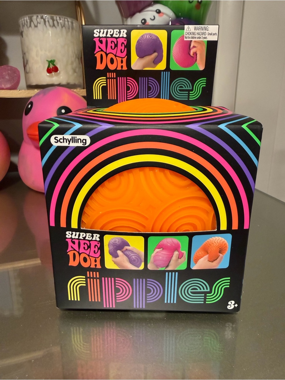 Super NeeDoh Ripples Sensory Squeeze Toy - Orange